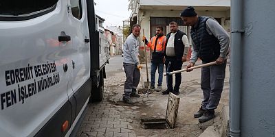 Edremit Belediyesi yağışlara karşı önlem alıyor